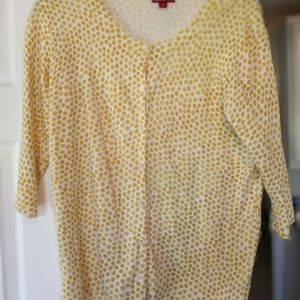White with Yellow Polka Dot Sweater